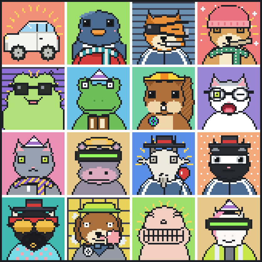 Sixteen TrenchPALS portraits in a grid